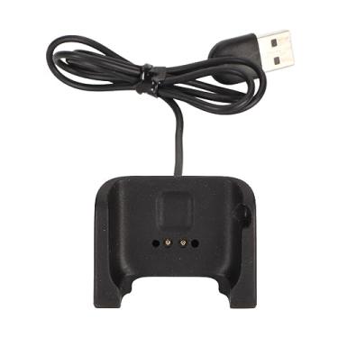 Imagem de Suporte de base para smartwatch, cabo de carregamento USB preto com segurança USB 5V 300mA para escritório