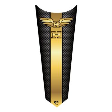 Imagem de Adesivo Faixa Gravata Sem Resina Dourado Compativel Honda Preto Com Dourado