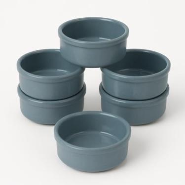 Imagem de Areste Conjunto de 6 panelas mexicanas de argila – Panelas, tigelas, pratos e pratos de servir de terracota azul claro – louça de barro espanhola para assar, iogurte, kheer, carne, legumes – Cazuelas