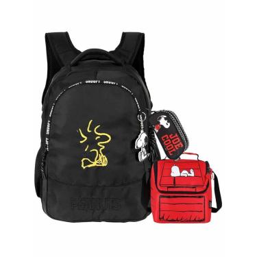 Imagem de Kit Snoopy Mochila De Costas Notebook + Lancheira + Estojo T