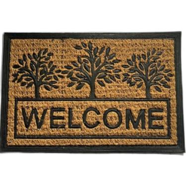 Imagem de Capacho 40x60 Porta Entrada Casa Tapete Com Base Antiderrapante Escritório Base Emborrachada(Welcome)