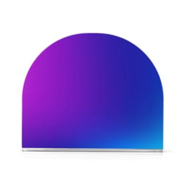 Imagem de Bandeja de guardanapo de acrílico azul gradiente, dispensador de guardanapos de restaurante em forma de U, serve para 50-60 guardanapos, suporte de toalha de mão de papel