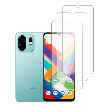 Imagem de Oshmirian Protetor de tela para UMIDIGI A75x – Pacote com 3 películas de vidro temperado, dureza 9H, antiarranhões, clareza HD, sem bolhas, antiimpressões digitais, protetor de tela sensível ao toque