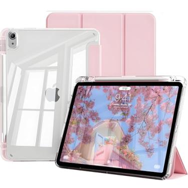 Imagem de Capa para iPad (A16) 11ª geração 11 polegadas 2025, iPad 10ª geração 10,9 polegadas 2022, Case Slim Magnética Com Suporte Para Caneta e Despertar Automático (Rosa)