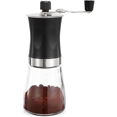 Imagem de Moedor de Café Manual com Lâminas de Cerâmica Cônicas – Vidro e Aço Inox, Moagem Ajustável e Café Artesanal Fresco