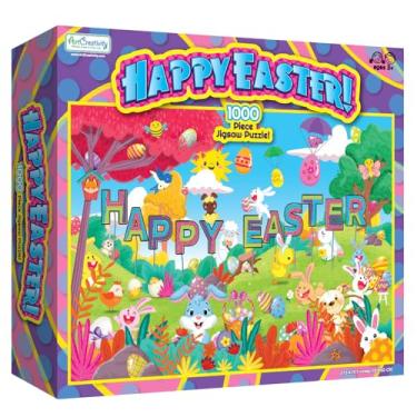 Imagem de ArtCreativity Quebra-Cabeça De Páscoa - 70 Cm X 49 Cm - Quebra-Cabeça De 1000 Peças Para Crianças E Adultos - Presentes E Atividades De Páscoa Para A Família - Quebra-Cabeça De 1000 Peças Com Coelho