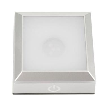 Imagem de Generic Base de Suporte de Exibição de Cristal de Luz LED Colorida Com 4 Tipos de Bases 2 LEDs Perfeitos para Exibir Cristais Em Salas de Estar ou Lojas (Bateria USB tocável quadrada com 4 luzes)