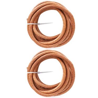 Imagem de GLOGLOW Correia de Acionamento de Couro para Máquina de Costura 2 Unidades de Correias de Máquina de Costura, Peças de Pedal de Acionamento de Couro de Substituição Cinto de de Durável de Alta Resistência para Pés Domésticos Antiquados