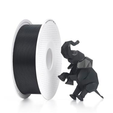 Imagem de Filamento genuíno Bambu Lab, diâmetro do fio PLA de 1,75 mm, precisão +/- 0,03 mm, RFID incluído, configuração sem bagunça, sem emaranhados, com carretel reutilizável genuíno, 1 kg, preto