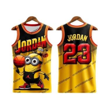 Imagem de Camiseta Sem Mangas Unissex Oversize Minions Jordan 23 Para Basquete E