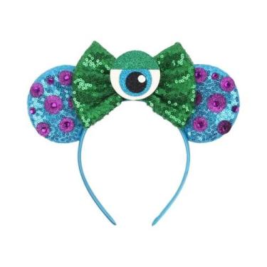 Imagem de Tiara De Glitter Minnie Mouse Para Meninas Com Laço De Lantejoulas Ace