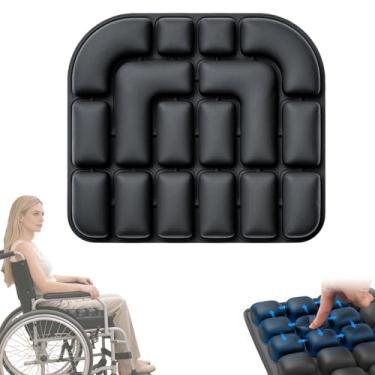 Imagem de Siomlana Almofadas de assento infláveis, almofada de cadeira de rodas antidecúbito, ciática, alívio da dor no cóccix, almofadas confortáveis portáteis para vida em casa, carro, escritório, 47 x 43 x 6