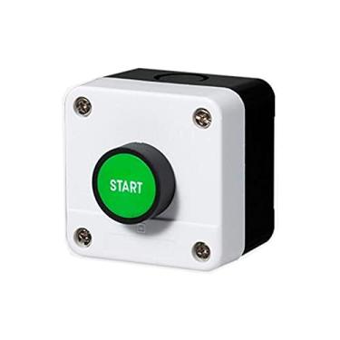 Imagem de HSPTR Start Stop autovedante interruptor de botão à prova d'água parada de emergência caixa de controle de mão industrial com símbolo de seta (cor: 1 início)