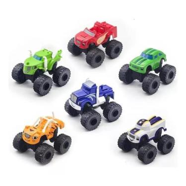 Imagem de Brinquedo Kit 6 Carrinhos Blaze Monster Machine Fricção - Toys