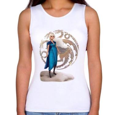 Imagem de Regata Feminina Daenerys Targaryen Art - Foca na Moda, Branco, GG