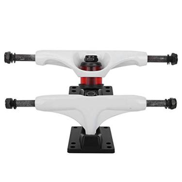Imagem de Generic Suporte para Prancha de Skate Durável, Leve, Liga de Alumínio e Magnésio, Suporte de Ponte Profissional para Acessórios de Skate, 2 Peças de 5" Branco, Adequado para Esportes Ao Ar Livre