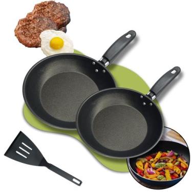 Imagem de Kit Frigideiras Antiaderente 3 em 1 Teflon Compacta Nacional Cooktop M