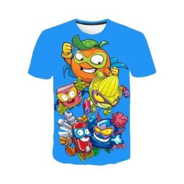 Imagem de Camiseta Infantil De Manga Curta Com Estampa De Anime Super Zings, Est