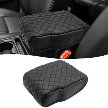 Imagem de KBH Capa de apoio de braço para console central para Jeep Commander Cherokee 2005-2010, almofada de espuma protetora para tampa do console médio, acessórios interiores de couro PU, antiarranhões