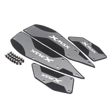 Imagem de Anti-derrapante Placa de descanso para pés antiderrapante, para xmax300 xmax250 xmax 250 300, placa pedal liga modificada, apoio para os(Gray)