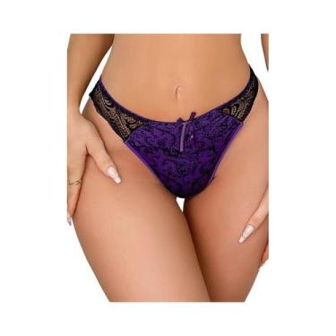 Imagem de Calcinhas De Renda Sexy Para Mulheres, Lingerie De Biquíni Respirável 