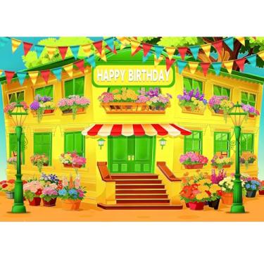 Imagem de Cenário de rua, decoração de festa de aniversário, desenho animado, tijolo, parede, tema de rua, faixa de fundo infantil, aniversário, chá de bebê, fotografia de fundo 2,1 x 1,5 m