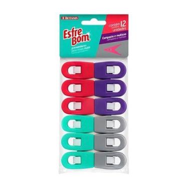 Imagem de Prendedor Plástico Simples Compacto E Multiuso Com 12 Unds Bt3504 - ES