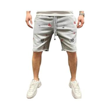 Imagem de Bermuda Cargo Masculina De Algodão Com Caimento Relaxado Para Primaver