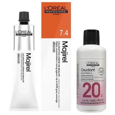 Imagem de Majirel Tinta 7.4 Louro Acobreado 60g + Ox 20vol 90ml Loreal - 1010-34