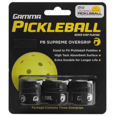 Imagem de Overgrip Gamma Pickleball Supreme com 03 Unidades Preto-Unissex