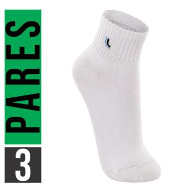 Imagem de Kit 3 Pares de Meias Lupo Masculina Cano Médio, M-37/40-branco
