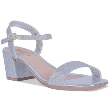 Imagem de Sandália Festa Brilho Elegante Salto Grosso Baixo A3.19 C - Usetakata/