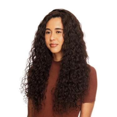 Imagem de Peruca Cabelo Natural Cacheado 60cm Textura Wavy De Benguela 300g, Cas