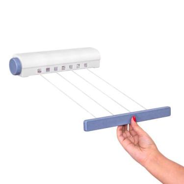 Imagem de Varal de Parede Retrátil Suporta Até 6kg com 4 Cordas - Ordene