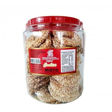 Imagem de Bicoito Cookie Misto Amendoim/gergelim Pote 420g- Kanazawa