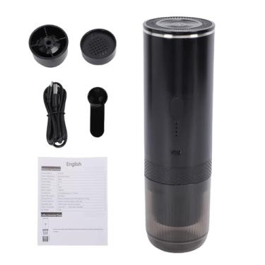 Imagem de Phefop Mini Máquina de café Expresso 2 Em 1, Aço Inoxidável, Máquina de café Expresso Portátil de Dupla Funcionalidade Com Pressão de 20 Bar para Viagens e Casa (Preto)