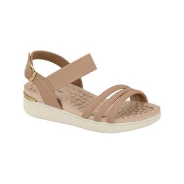 Imagem de Sandália Modare Papete Feminina Ultraconforto Tiras Tripla Nude, 37, N