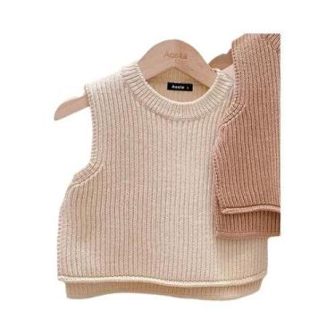 Imagem de Colete De Malha Sem Mangas Para Bebês, Meninos E Meninas, Roupa De Out