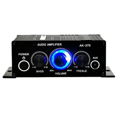 Imagem de Amplificador Ereo Amplificador de 2 canais, amplificador estéreo pequeno para amplificador de potência CarSound, amplificador de 2 canais, som limpo, potente, portátil, pequeno amplificador estéreo