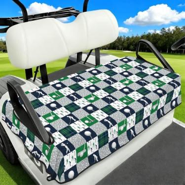 Imagem de Capas de assento de carrinho de golfe, acessórios de carrinho de golfe, cobertores de toalha de assento de carrinhos de golfe para homens e mulheres, capas de assento de golfe para carro de clube e