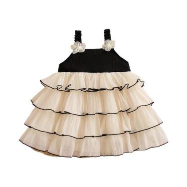 Imagem de Vestido De Malha Estilo Coreano Para Meninas Pequenas, Elegante, Preto