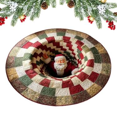 Imagem de Tapete de Natal para porta da frente – Decoração decorativa de Natal, tapete de ilusão 3D de Natal, para entrada externa, piso, pátio, casa, exterior, quarto, sala de estar, cozinha, , interior