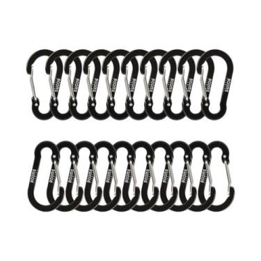 Imagem de 20 Peças Mini Mosquetões Chaveiro 4cm Alumínio D-Ring Multiuso Acessór