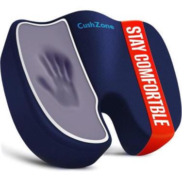 Imagem de Almofada de assento de espuma viscoelástica XXL CushZone Blue 48x43x11