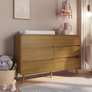 Imagem de Comoda Infantil 6 Gavetas Wave Completa Moveis