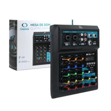 Imagem de Mesa De Som Usb Profissional 4 Canais, Com Phantom Power 48v, Efeitos Reverb Delay, Bivolt