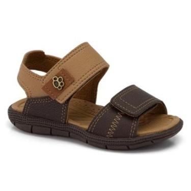 Imagem de Sandália Infantil Papete klin Tic Tac Café/Taupe/Caramelo-Masculino