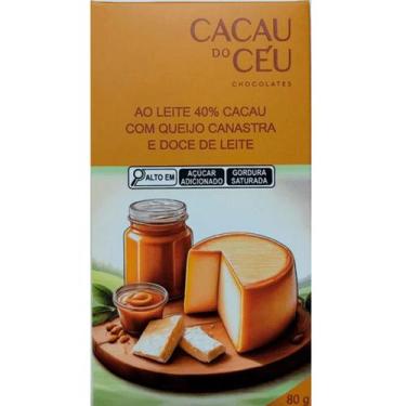 Imagem de Chocolate ao Leite 40% Cacau com Queijo Canastra e Doce de Leite Cacau