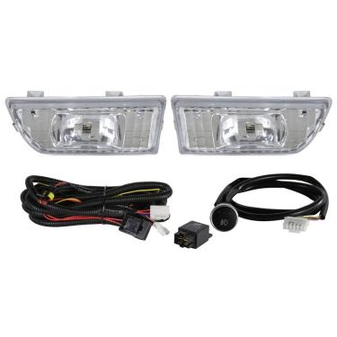 Imagem de Kit farol milha shocklight gol g1 quadrado 87-90 botão touch