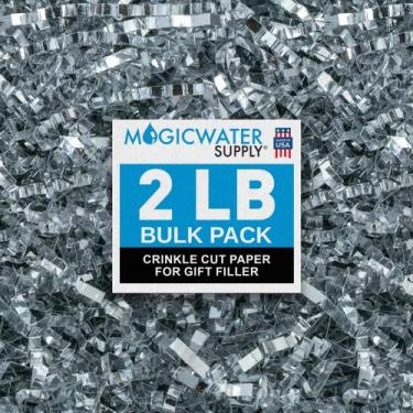 Imagem de Pacote prateado de 0,9 kg de papel Crinkle Cut MagicWater Supply